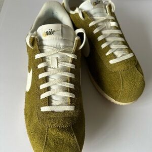 Nike Olive Green Suede Sneakers